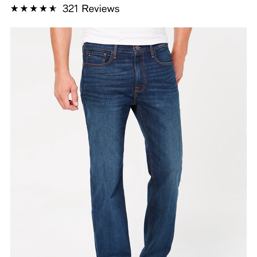 Tommy Hilfiger Men's Relaxed-Fit Stretch Jeans, 34 x 34, NWT